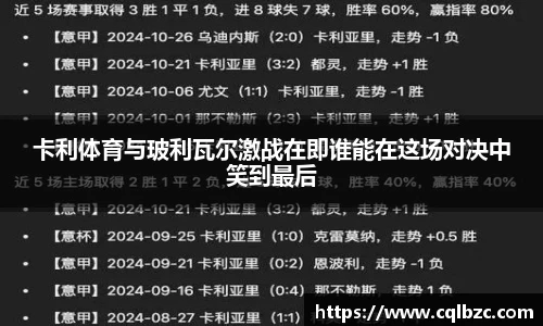 卡利体育与玻利瓦尔激战在即谁能在这场对决中笑到最后